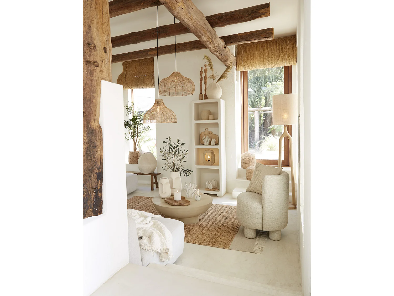 Tafellamp KELAFO - 24x8x30cm - Bruin