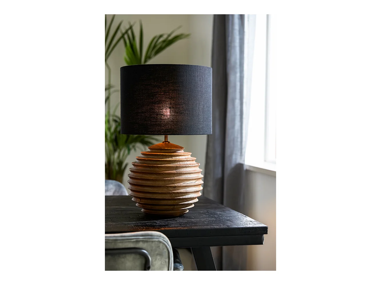 Pied de lampe RENZO - Ø29x38cm - Marron