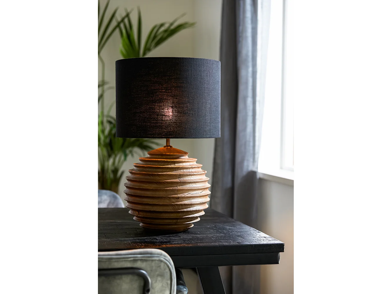 Pied de lampe RENZO - Ø29x38cm - Marron