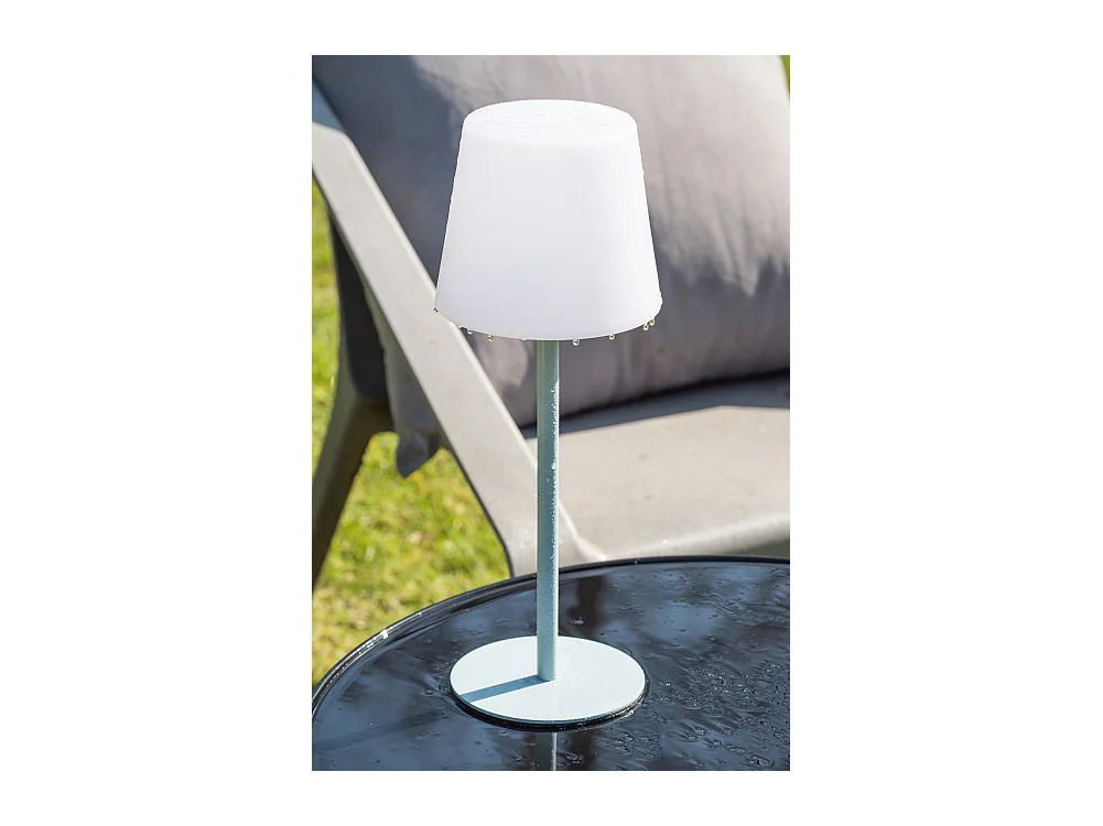 Tischlampe für den Außenbereich - Zartes Blau