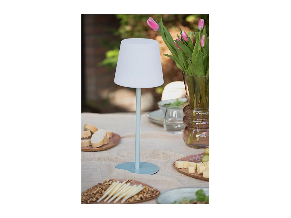 Tischlampe für den Außenbereich - Zartes Blau