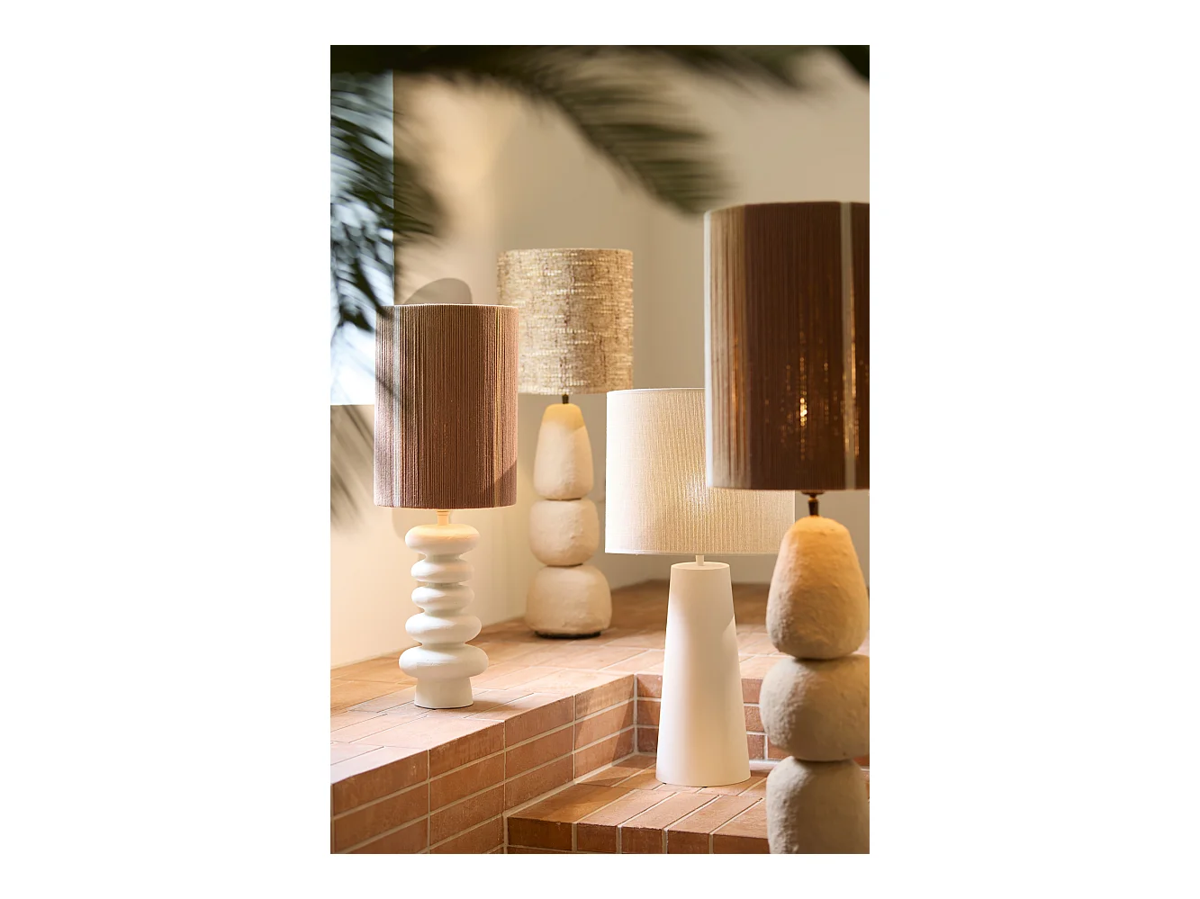 Pied de lampe OLONA - Ø16x35cm - Blanc