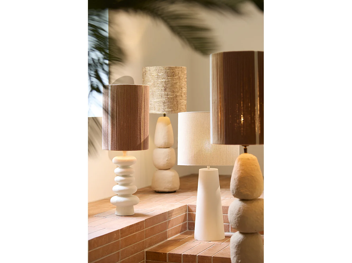 Pied de lampe OLONA - Ø16x35cm - Blanc