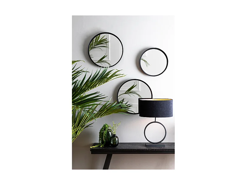 Lampvoet LIVA - 30x12.5x42cm - Zwart