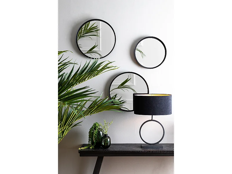 Pied de lampe LIVA - 30x12,5x42cm - Noir