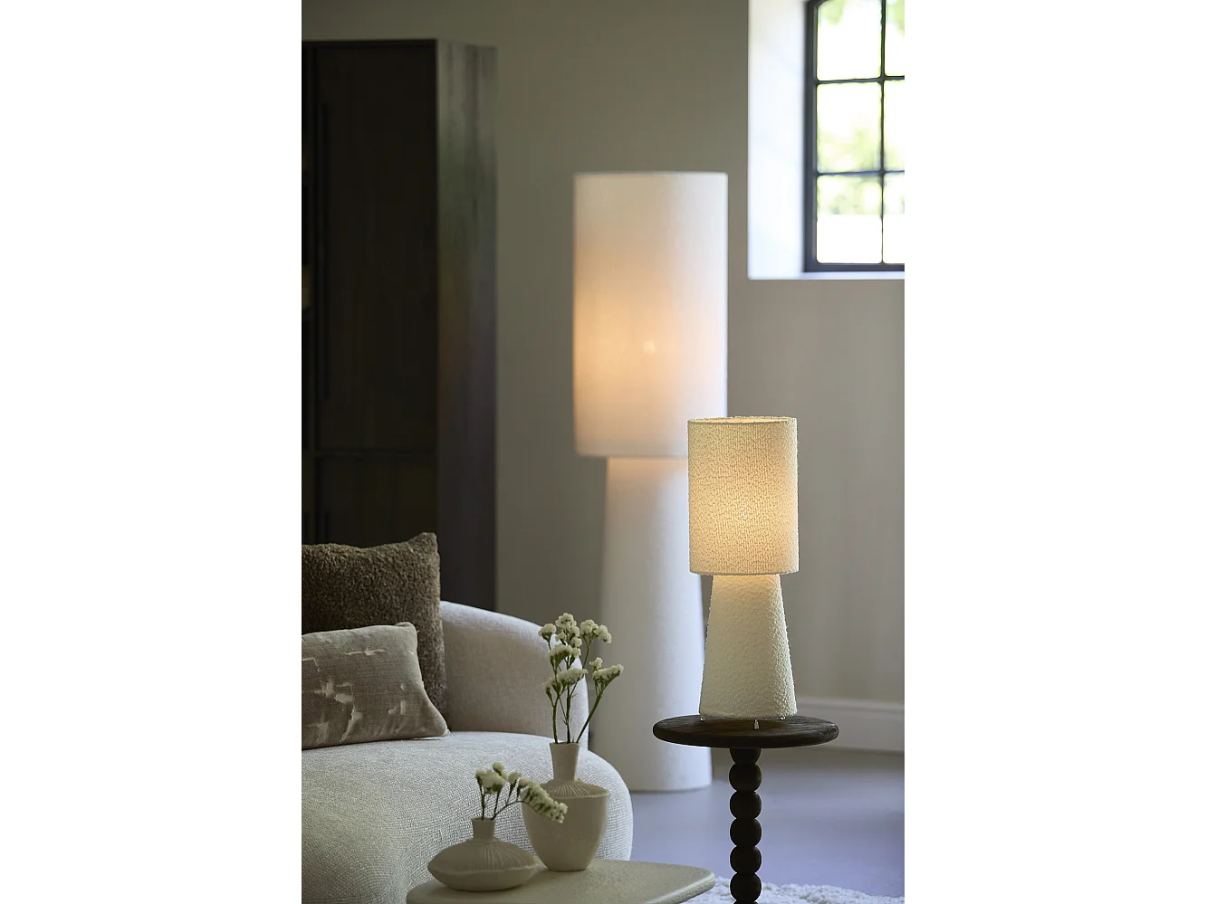 Lampe de table MICKY - Ø20x57,5cm - Blanc