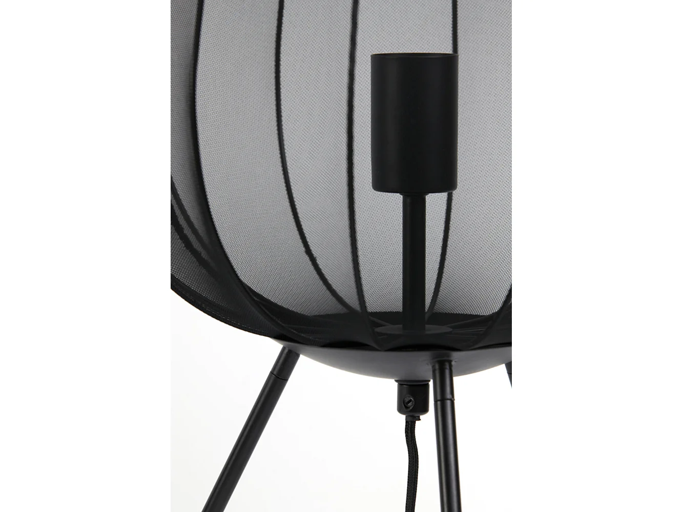 Tischlampe PLUMERIA - Ø34x60cm - Schwarz