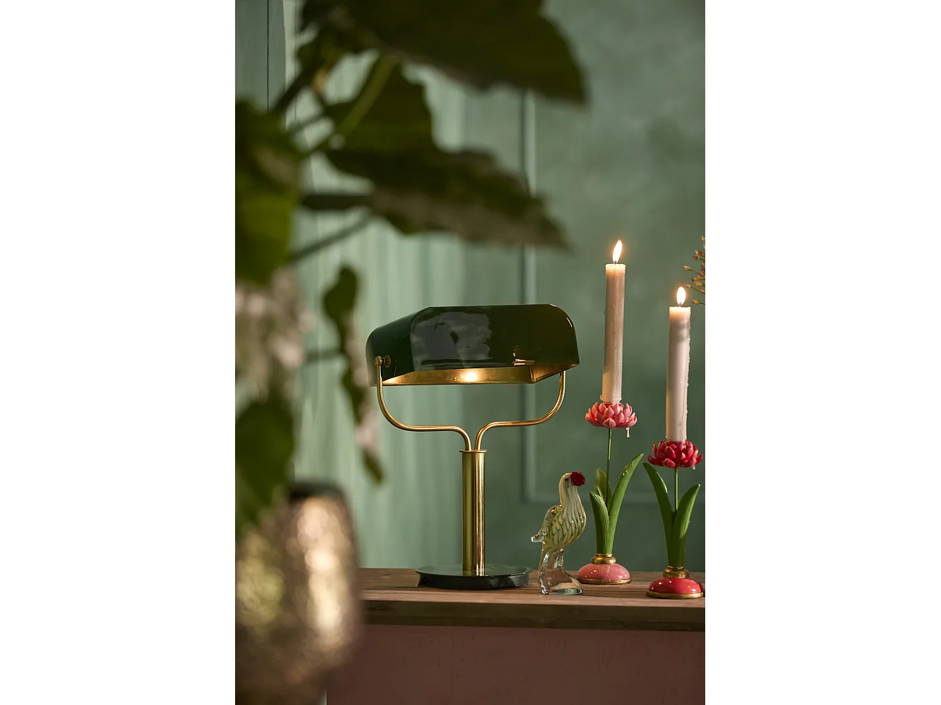 Lampe de table AYER - 37x14x43cm - Vert