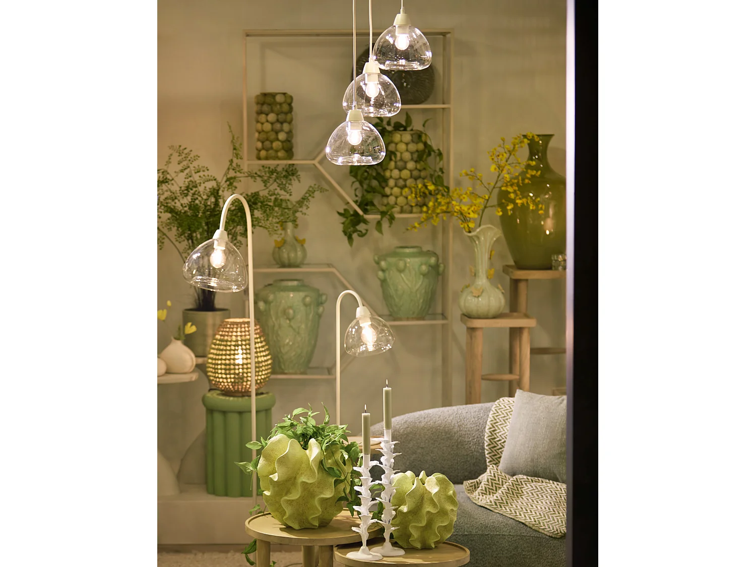 Lampe de table BISHO - 31,5x20x61cm - Blanc