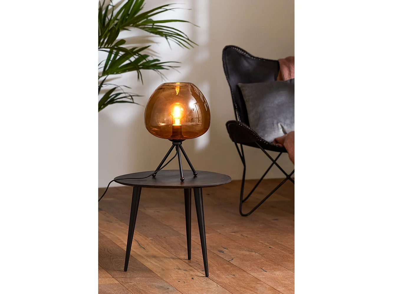 Lampe de table MAYSON - Ø30x43cm - Marron
