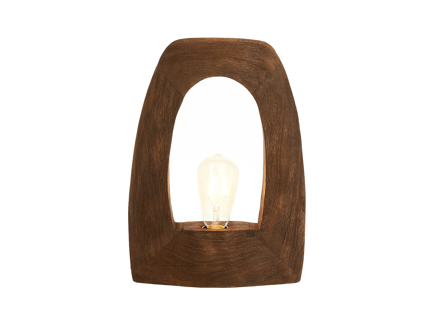 Lampe de table CARINI - 27x10x35cm - Marron