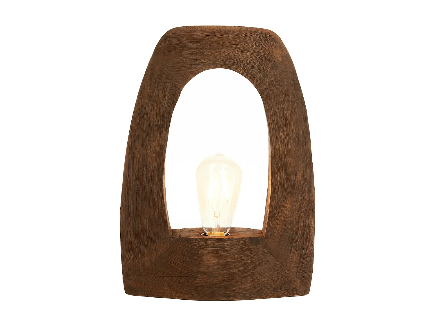 Tischlampe CARINI - 27x10x35cm - Braun