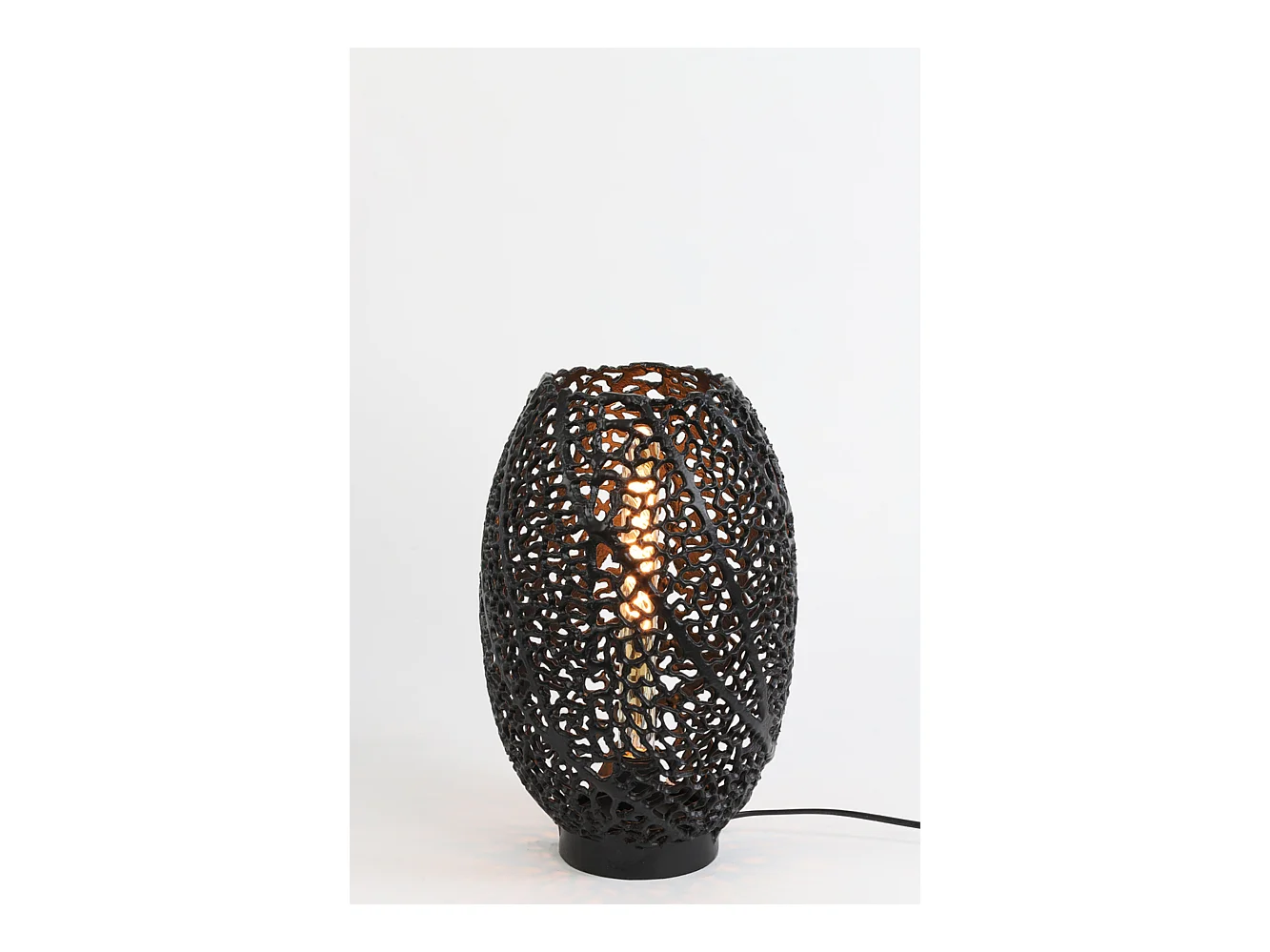 Lámpara de mesa SINULA - Ø24x40cm - Negro