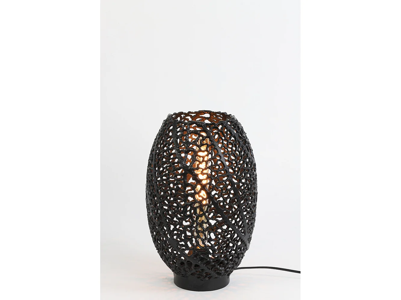 Lampe de table SINULA - Ø24x40cm - Noir