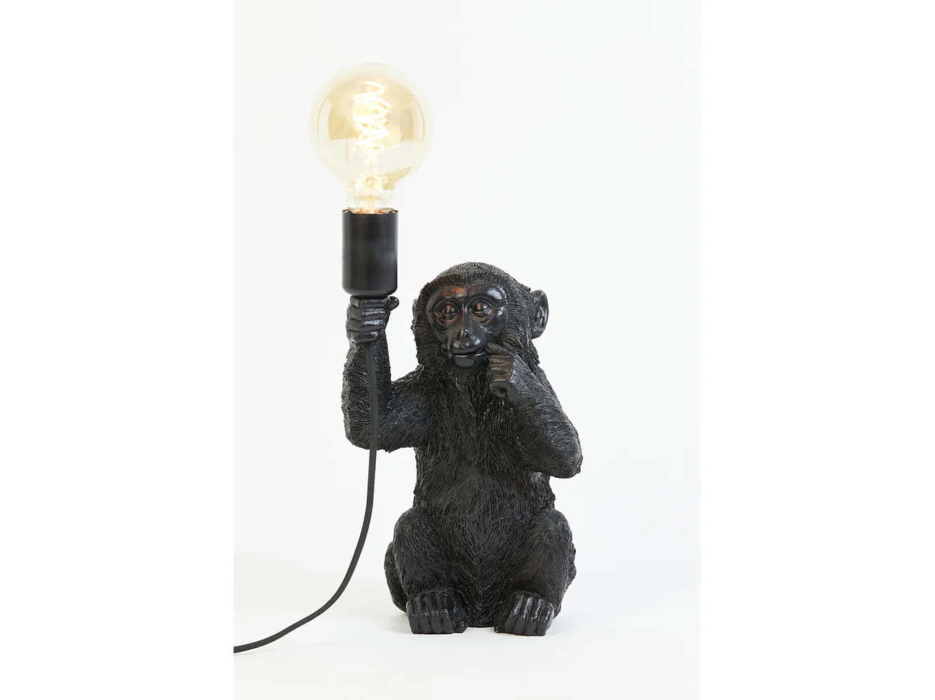 Lampe de table MONKEY - 20x19,5x34cm - Noir