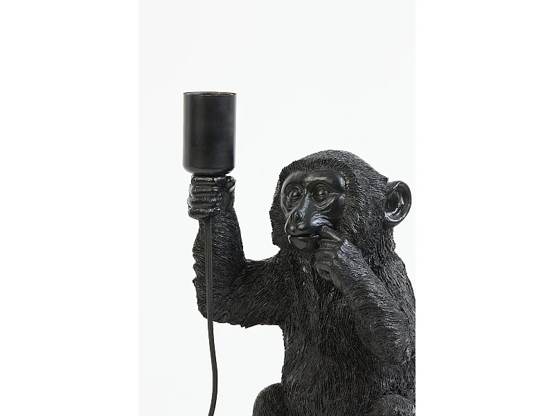 Lampe de table MONKEY - 20x19,5x34cm - Noir
