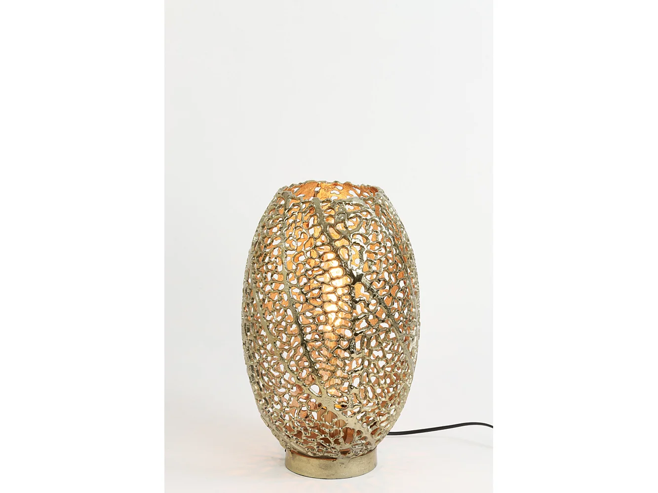 Lampe de table SINULA - Ø24x40cm - Doré