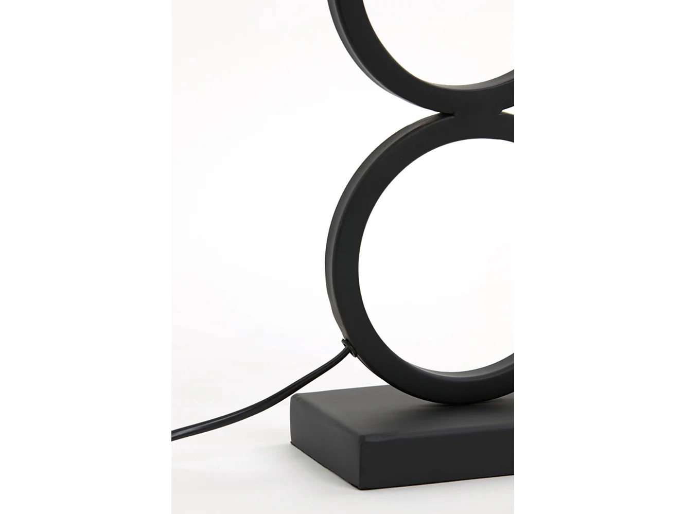 Pied de lampe STELIOS - 15x10x36cm - Noir