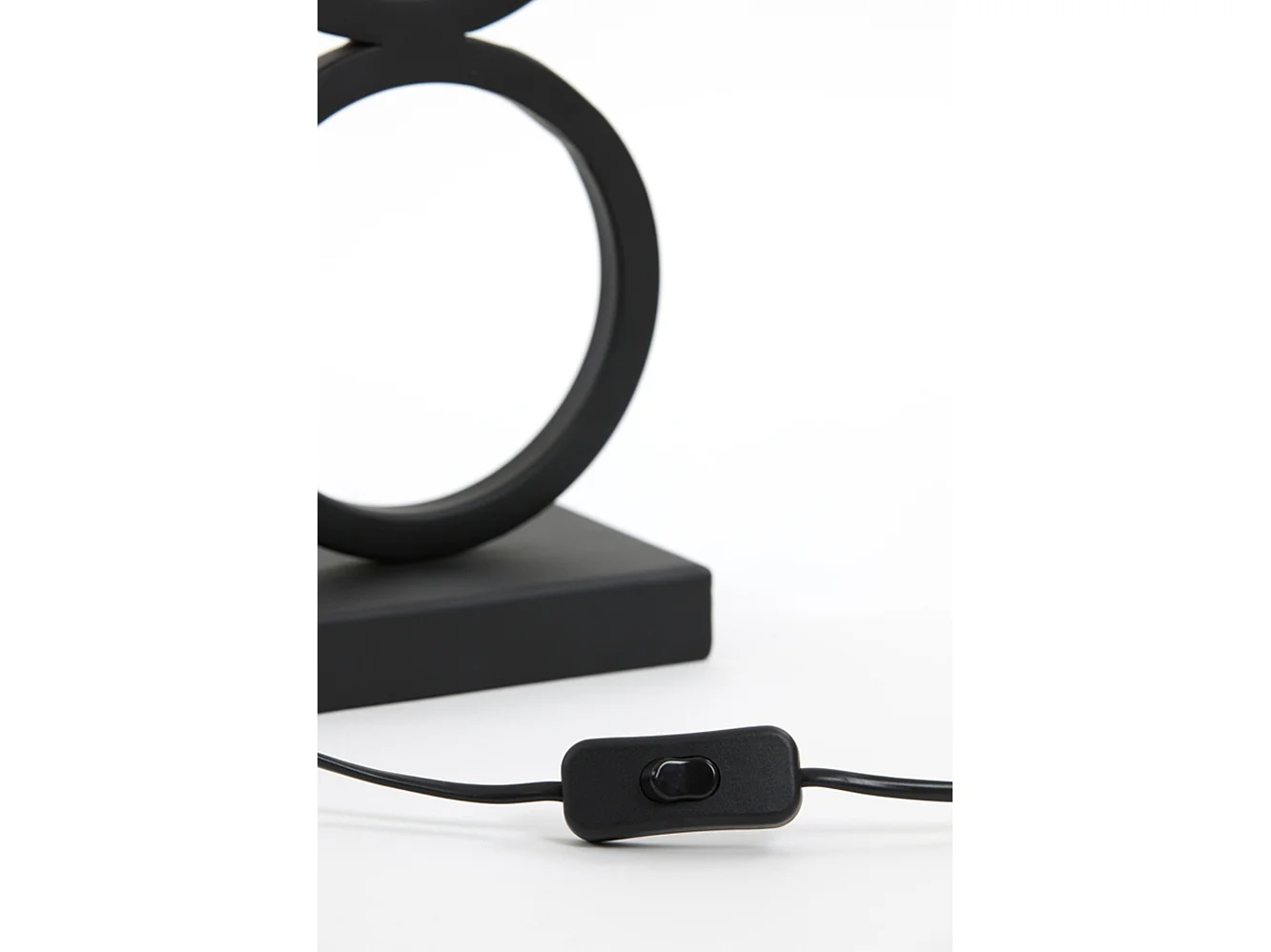 Pied de lampe STELIOS - 15x10x36cm - Noir