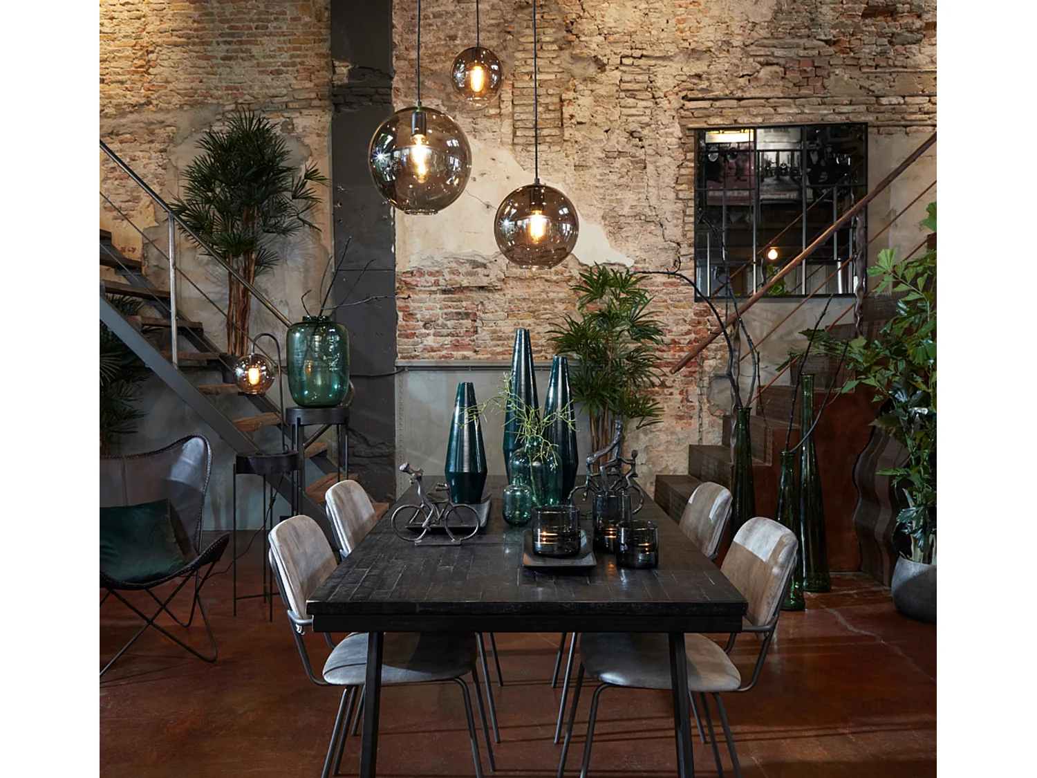 Lampe de table SUBAR - 28x20x60cm - Gris