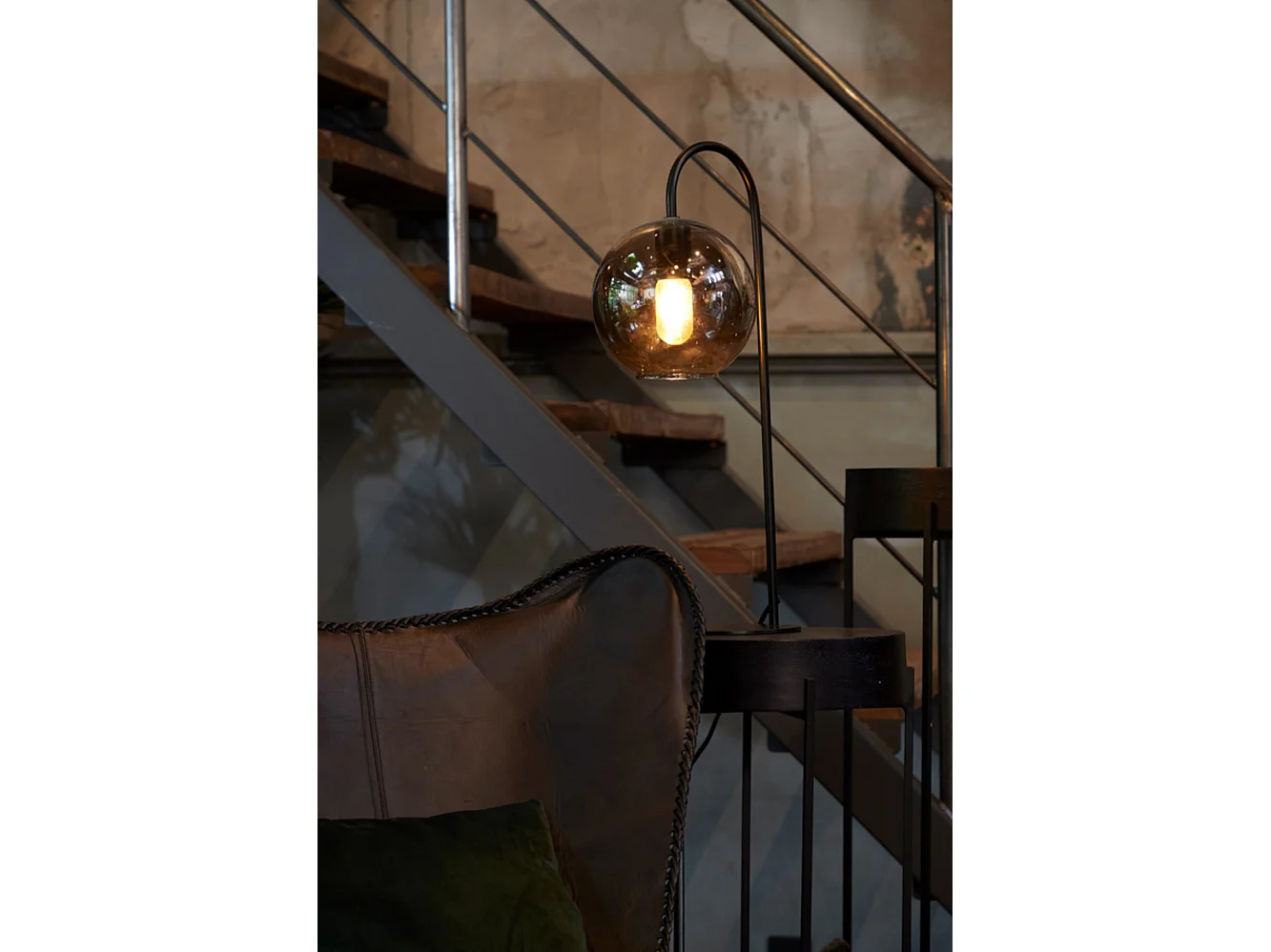 Lampe de table SUBAR - 28x20x60cm - Gris