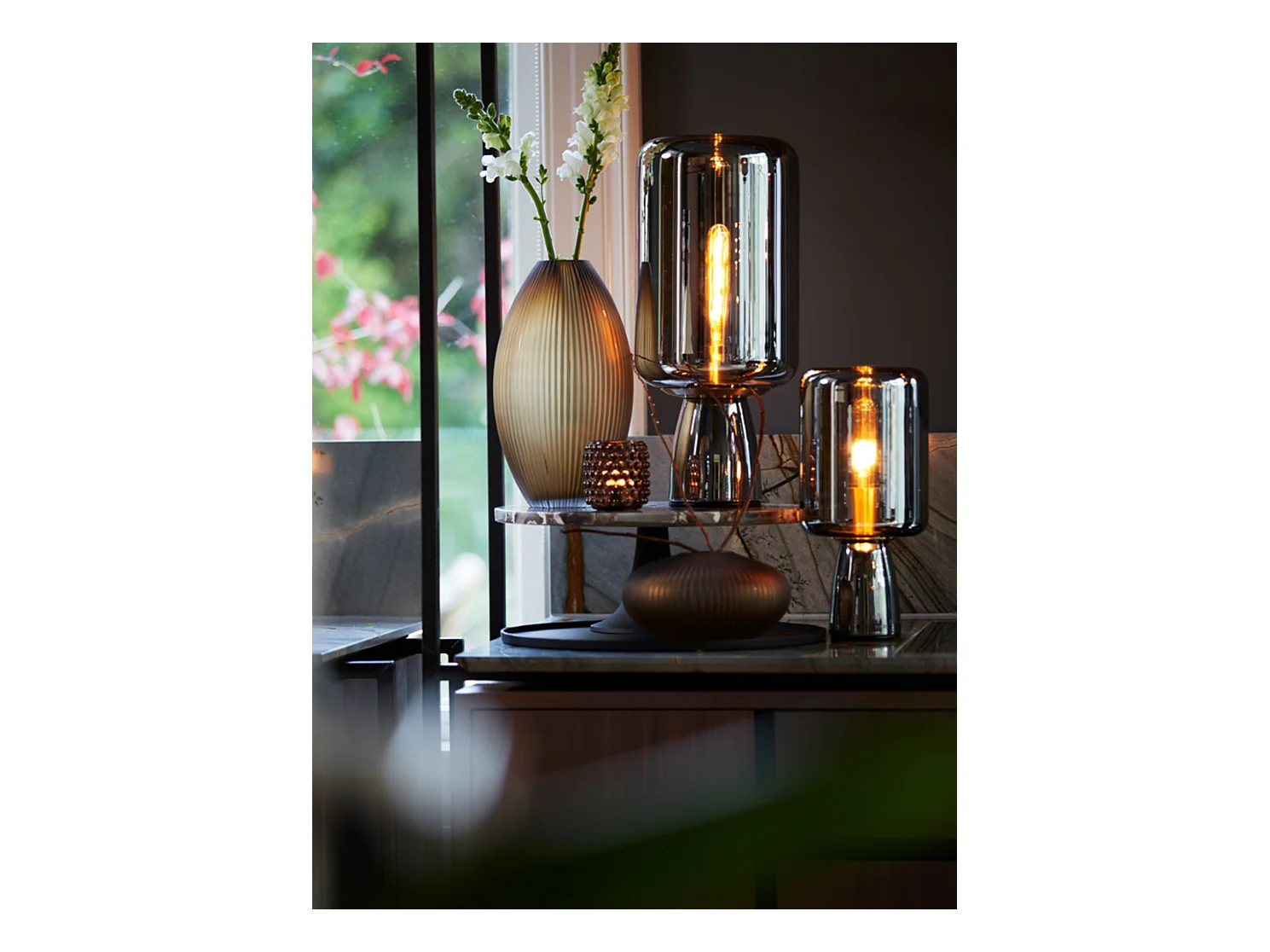 Tischlampe LOTTA - Ø16x32cm - Schwarz