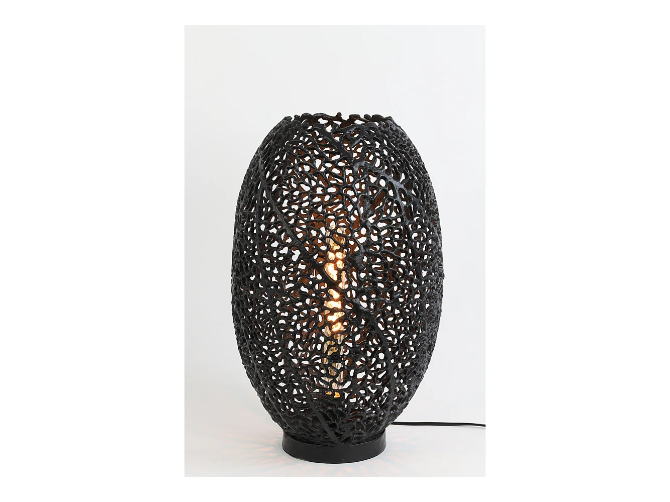 Lampe de table SINULA - Ø33x52cm - Noir