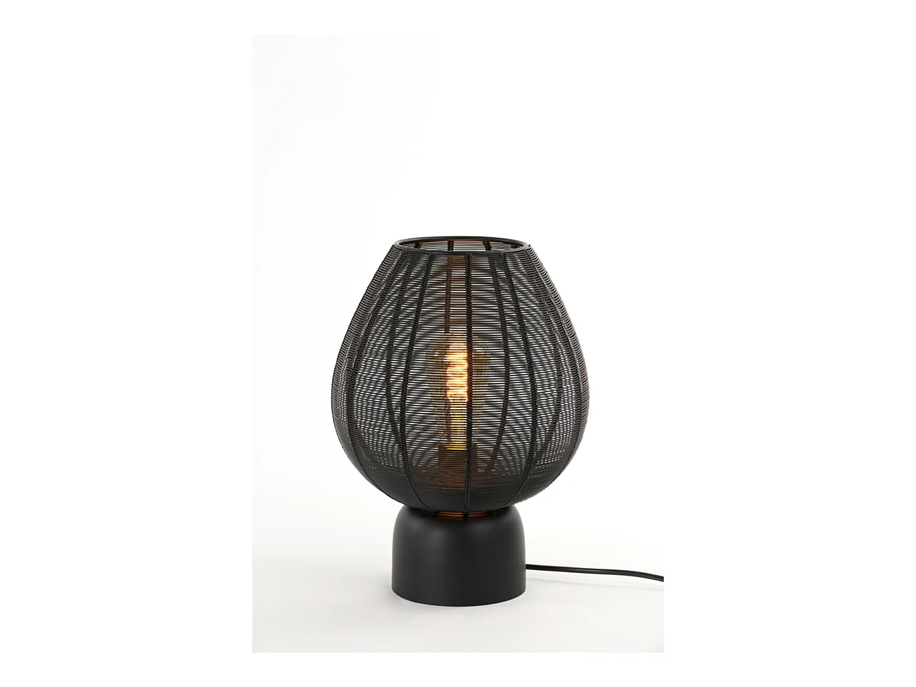 Tischlampe SUNEKO - 25x25x34cm - Schwarz