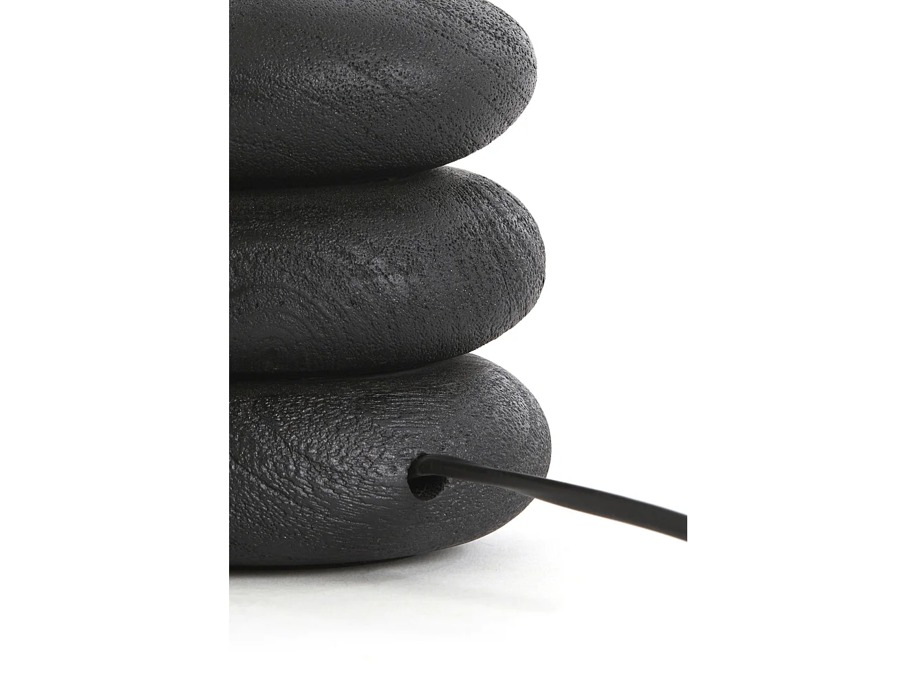 Pied de lampe BUDONGO - Ø12x21cm - Noir