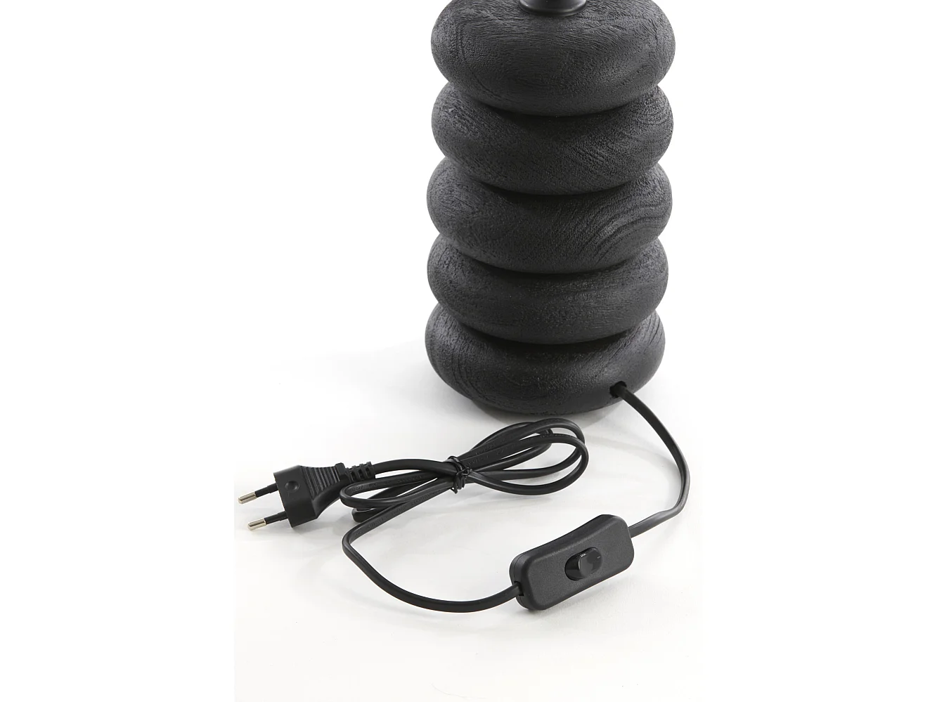 Pied de lampe BUDONGO - Ø12x21cm - Noir