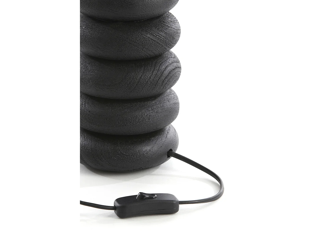 Pied de lampe BUDONGO - Ø12x21cm - Noir