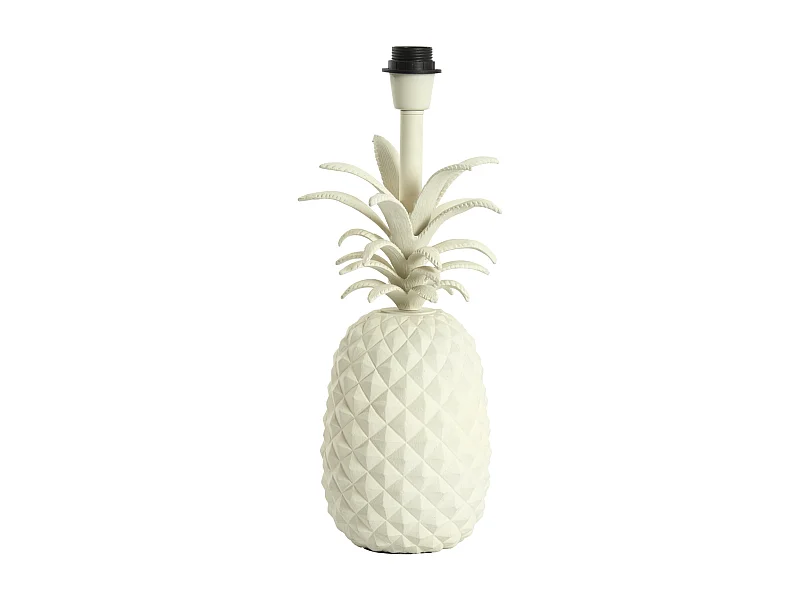 Pied de lampe ANANAS - 20x19x42cm - Blanc