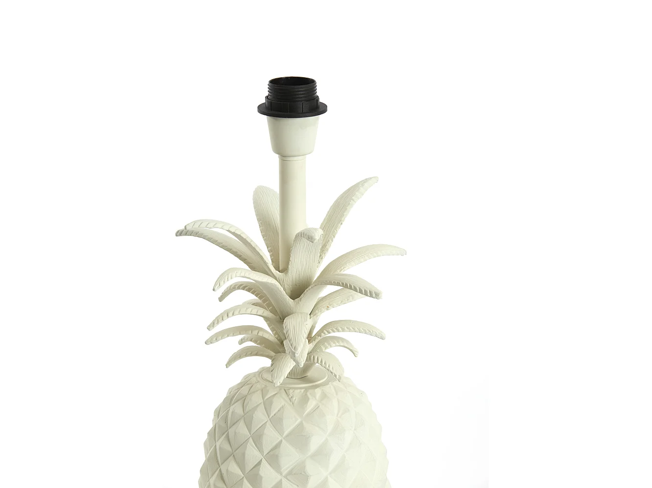 Pied de lampe ANANAS - 20x19x42cm - Blanc