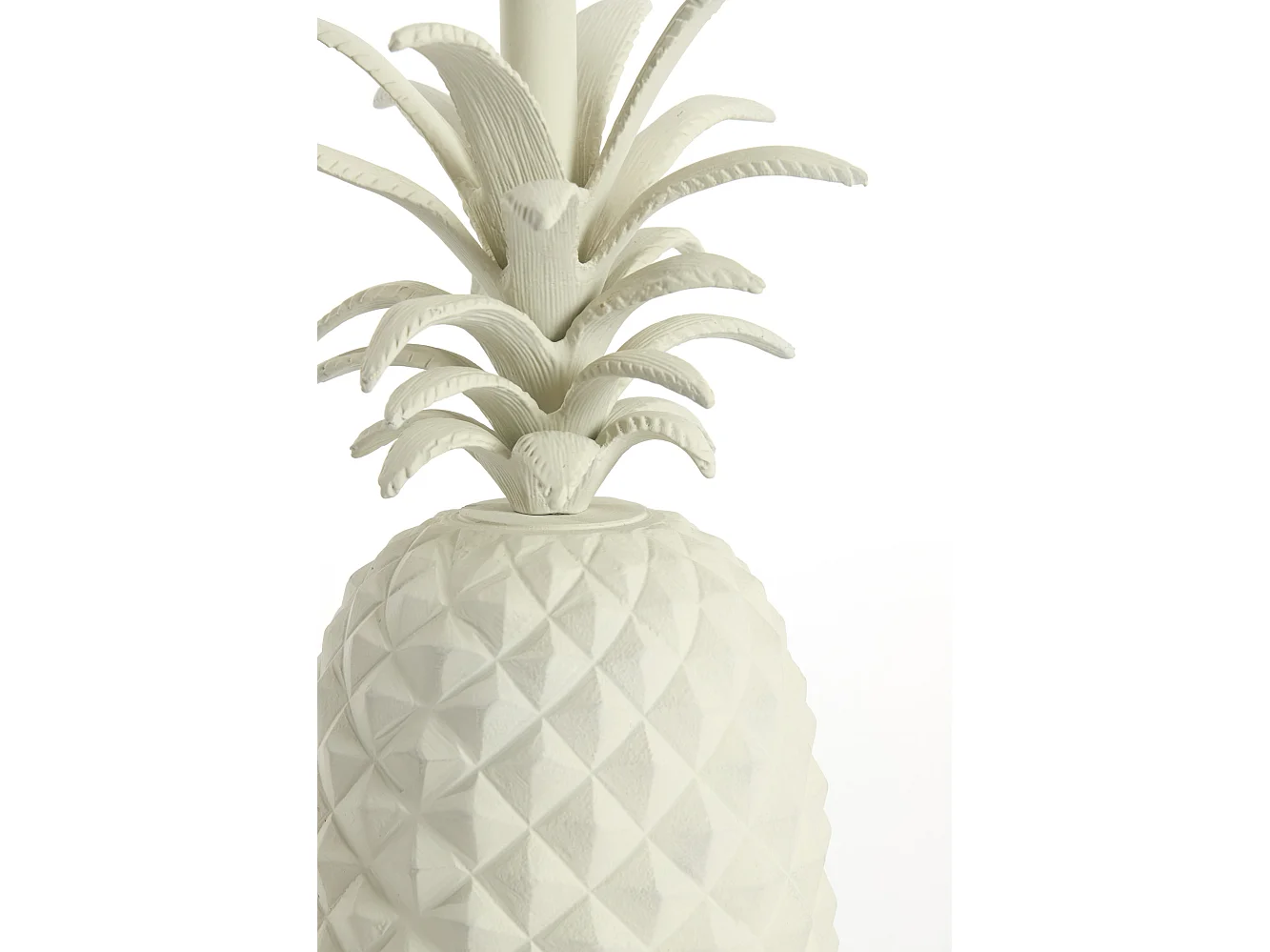 Pied de lampe ANANAS - 20x19x42cm - Blanc