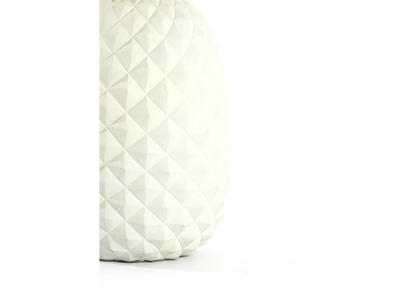 Pied de lampe ANANAS - 20x19x42cm - Blanc