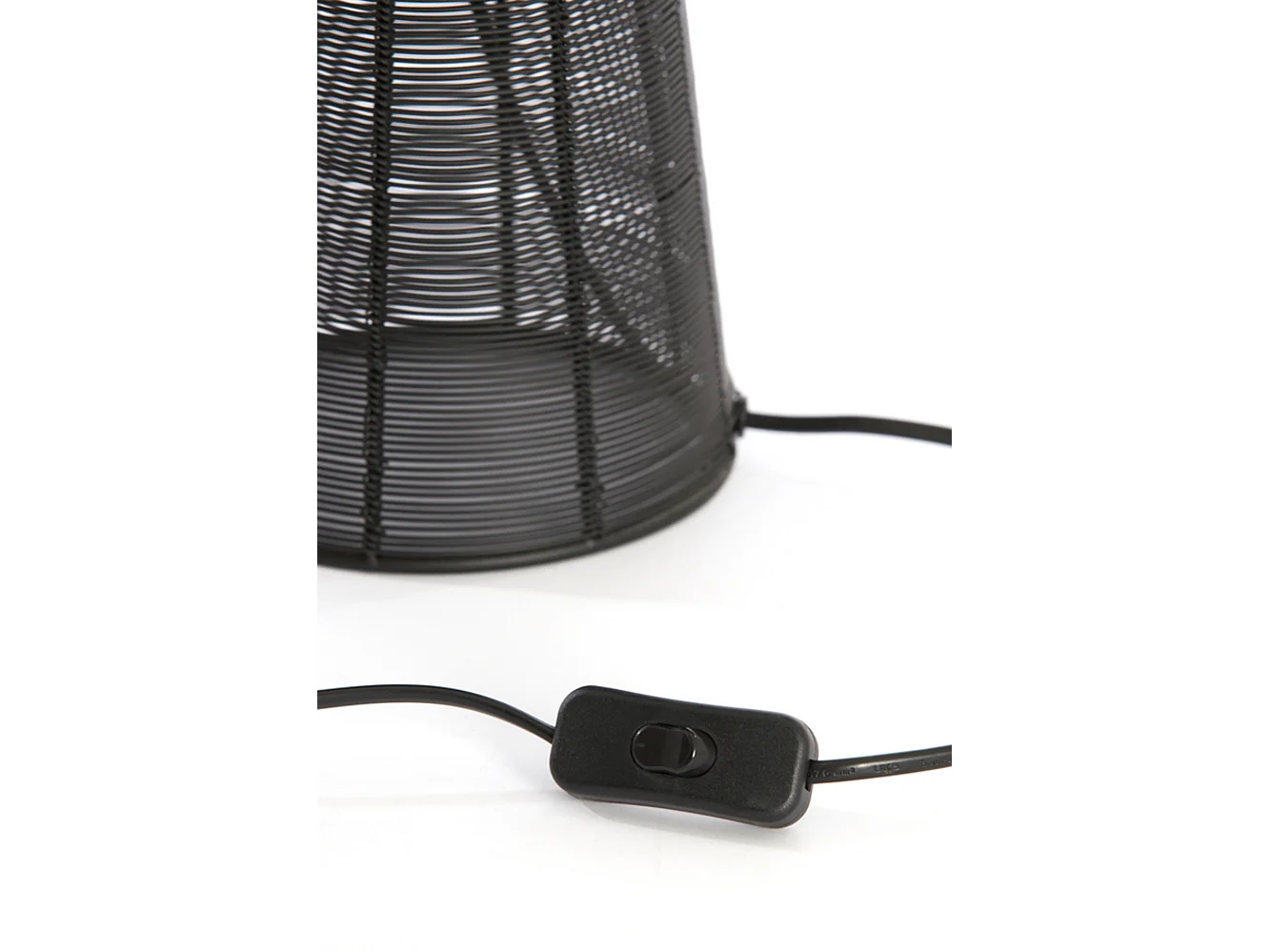 Lampe de table ABOSO - Ø18x42cm - Noir