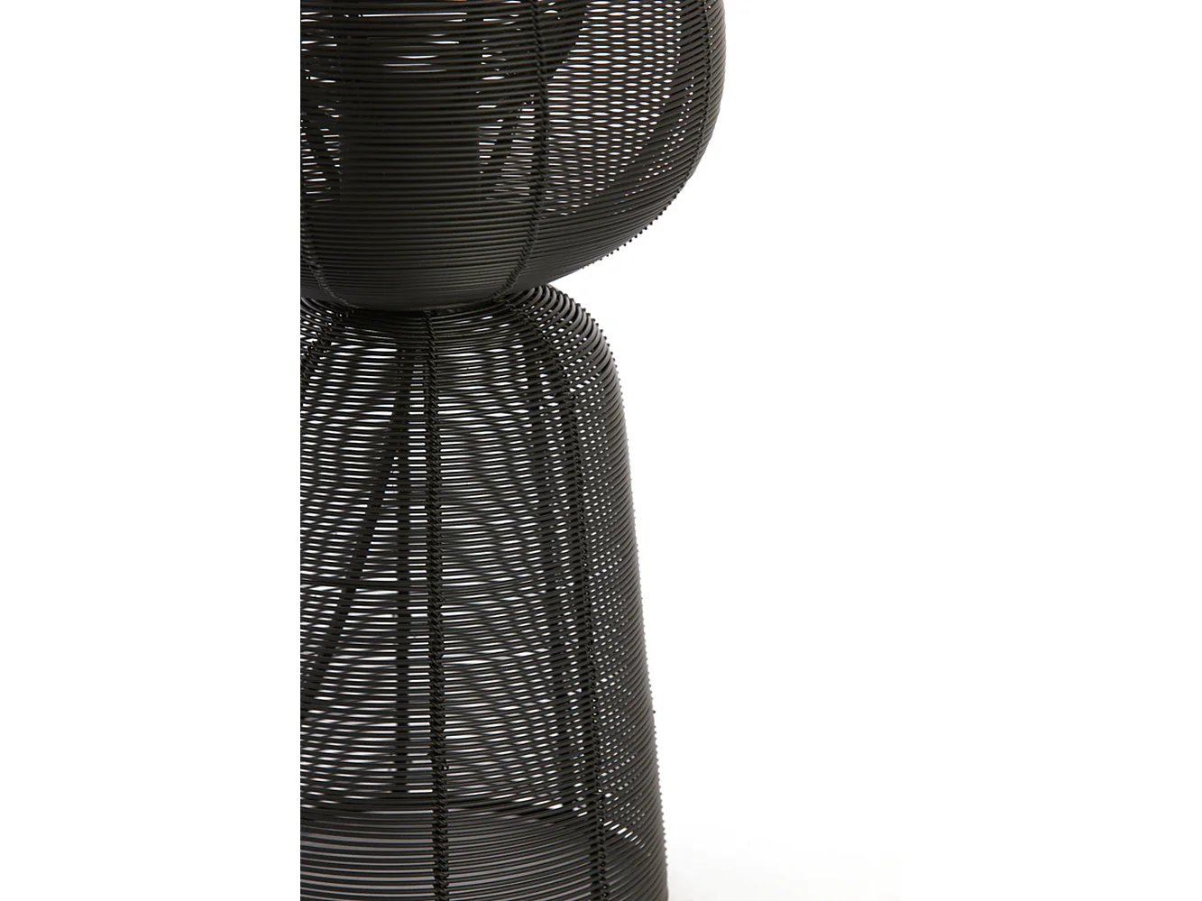 Lampe de table ABOSO - Ø18x42cm - Noir