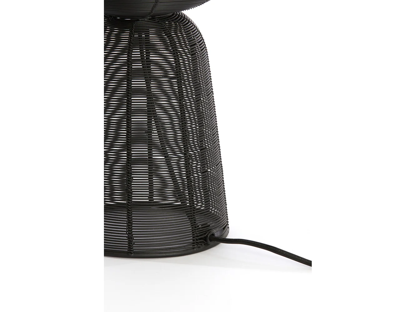 Lampe de table ABOSO - Ø18x42cm - Noir