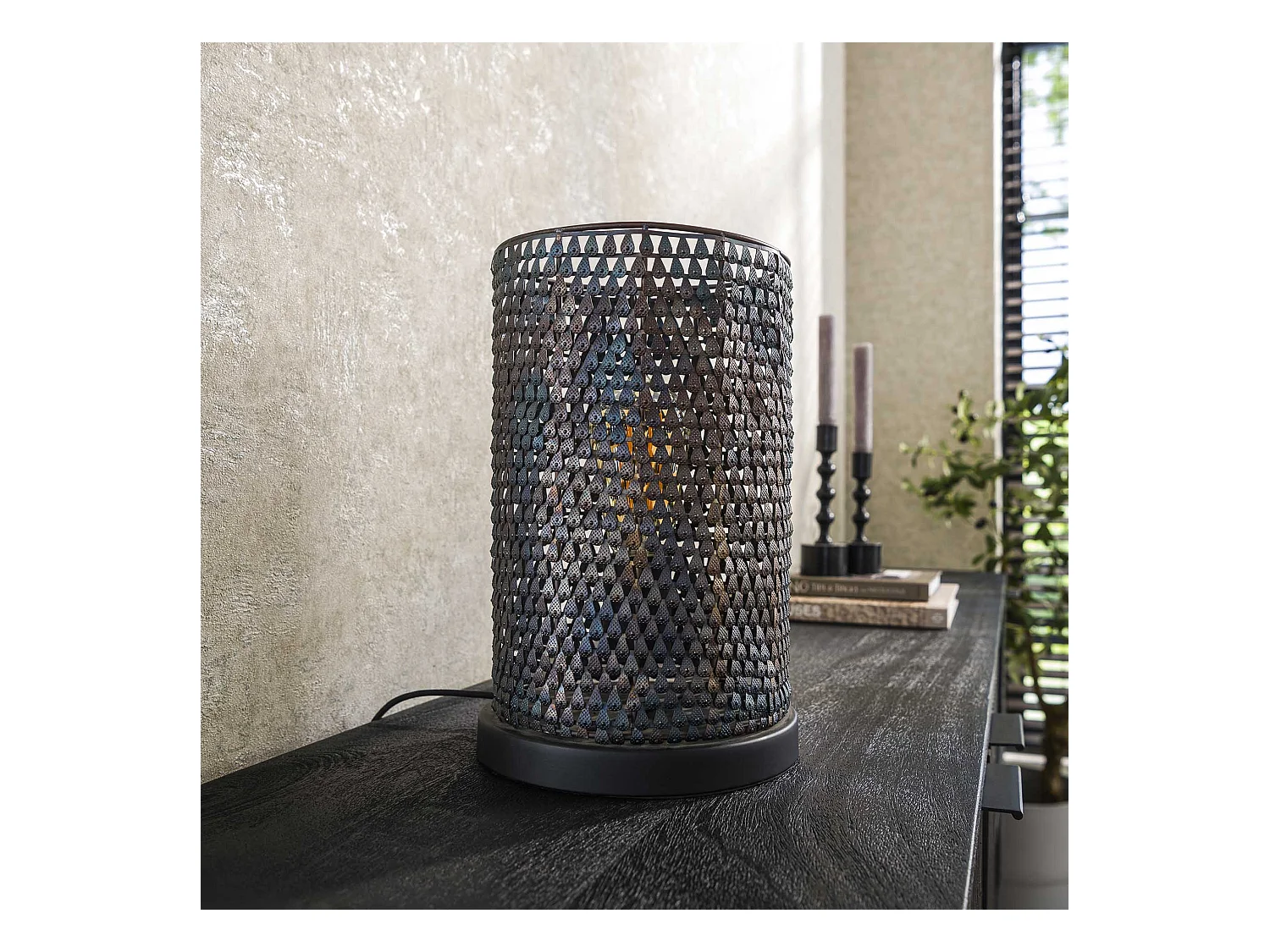 Lampe de table Armor Tube - Gris - Industriel