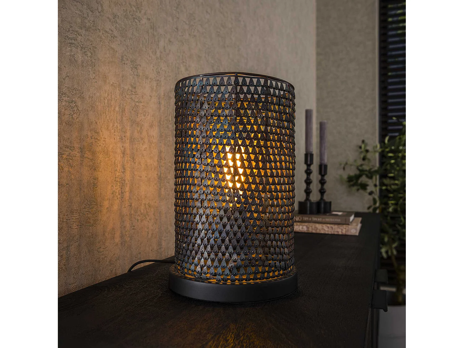 Lámpara de mesa Armor Tube - Gris - Industrial