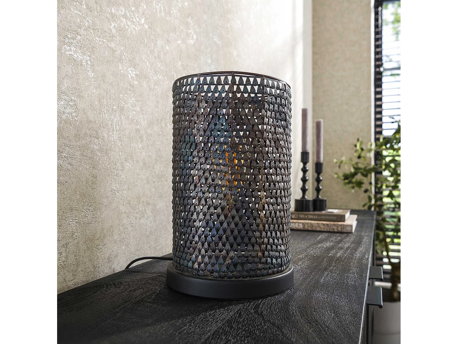 Lámpara de mesa Armor Tube - Gris - Industrial