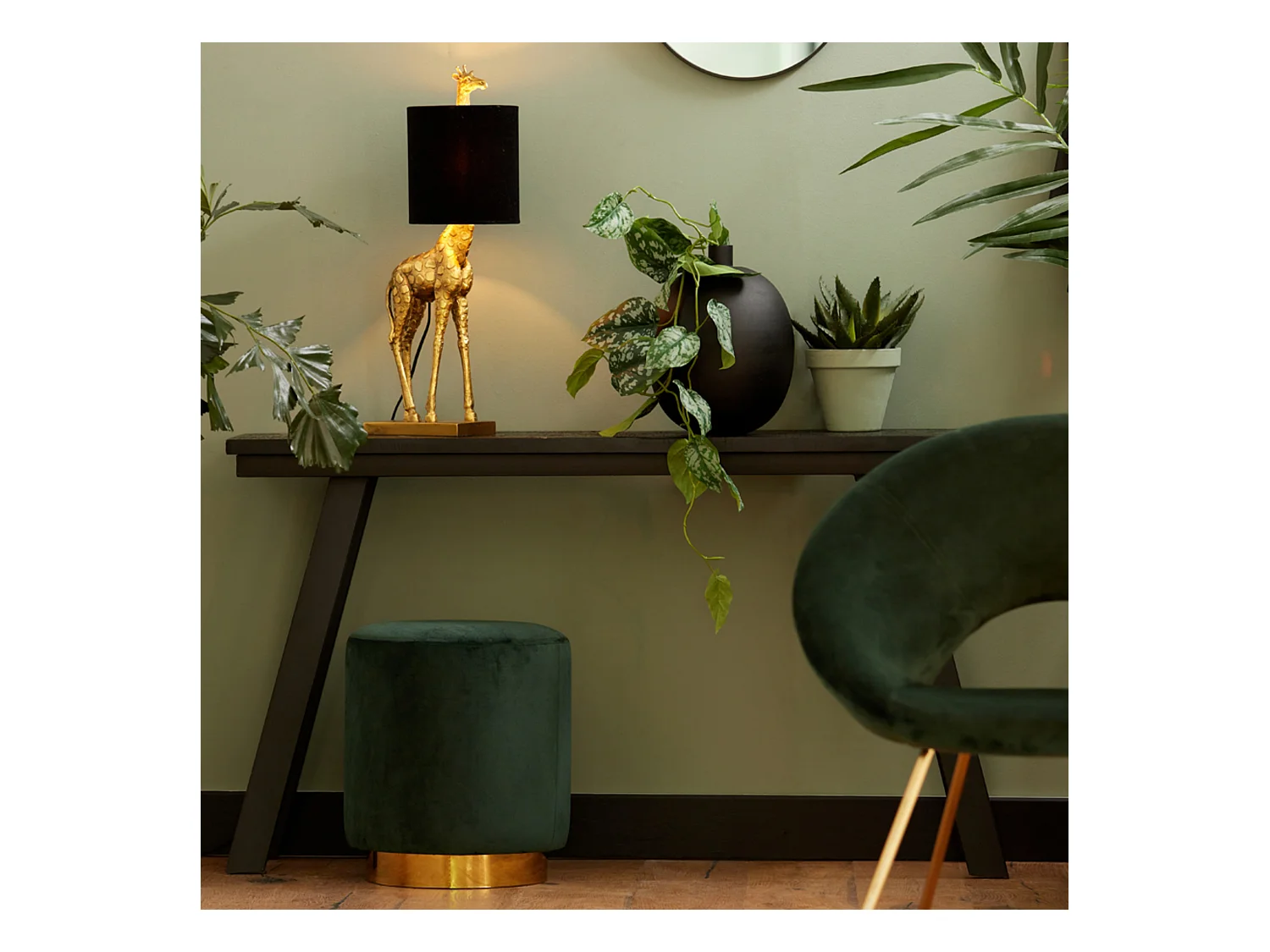 Lampe de table GIRAFE - 26x16x61cm - Bronze