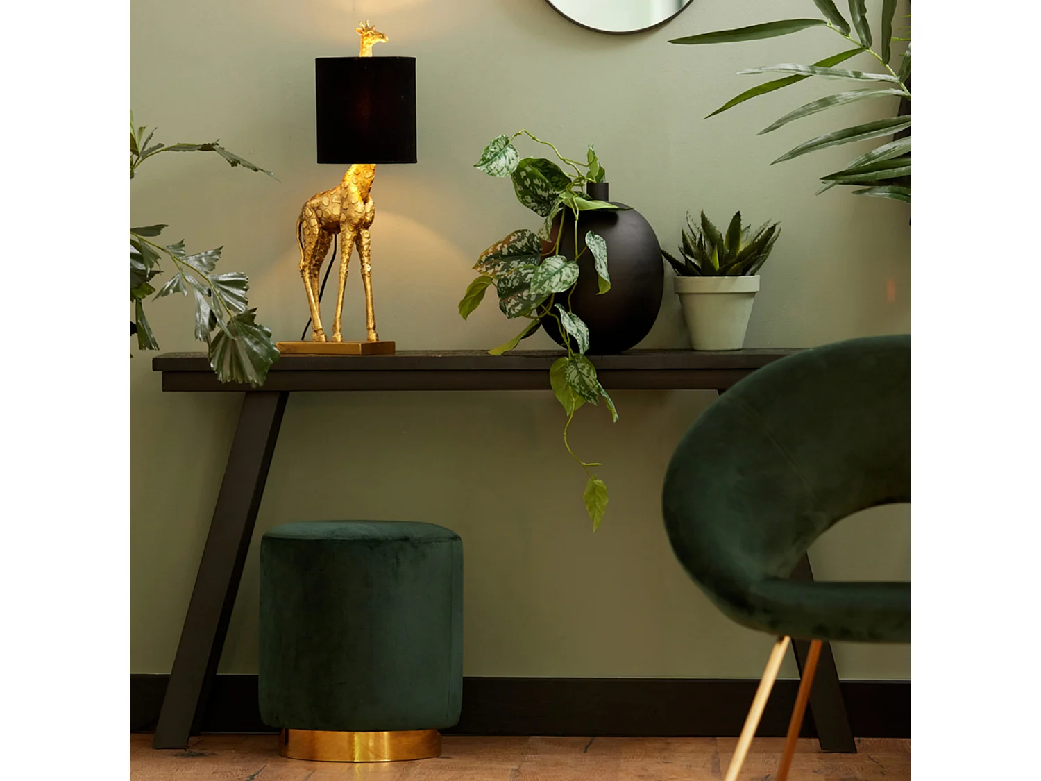 Lampe de table GIRAFE - 26x16x61cm - Bronze