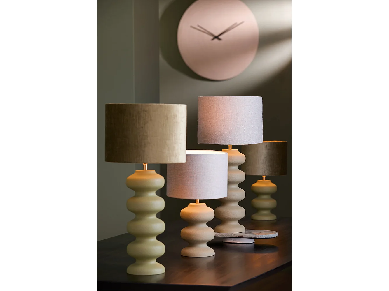 Pied de lampe SOROCA - Ø15x42cm - Marron