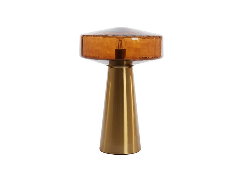 Tafellamp PLEAT - Ø30x45cm - Bruin