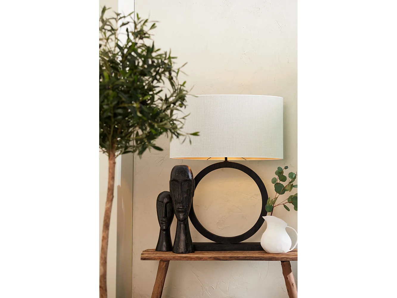 Pied de lampe TINAR - 51x13x64cm - Noir