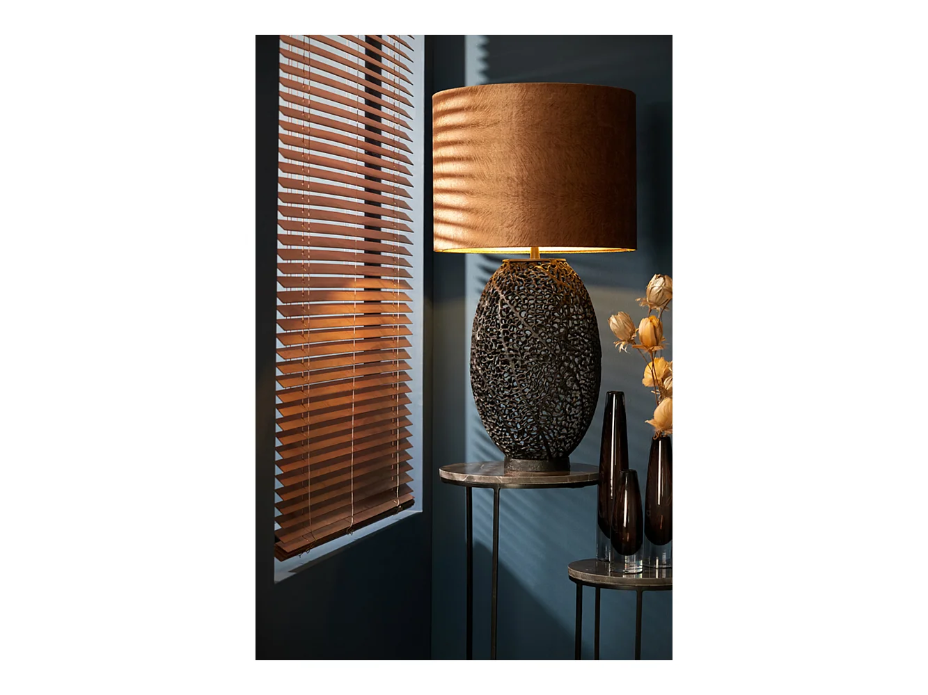 Pied de lampe SINULA - Ø32x55cm - Noir