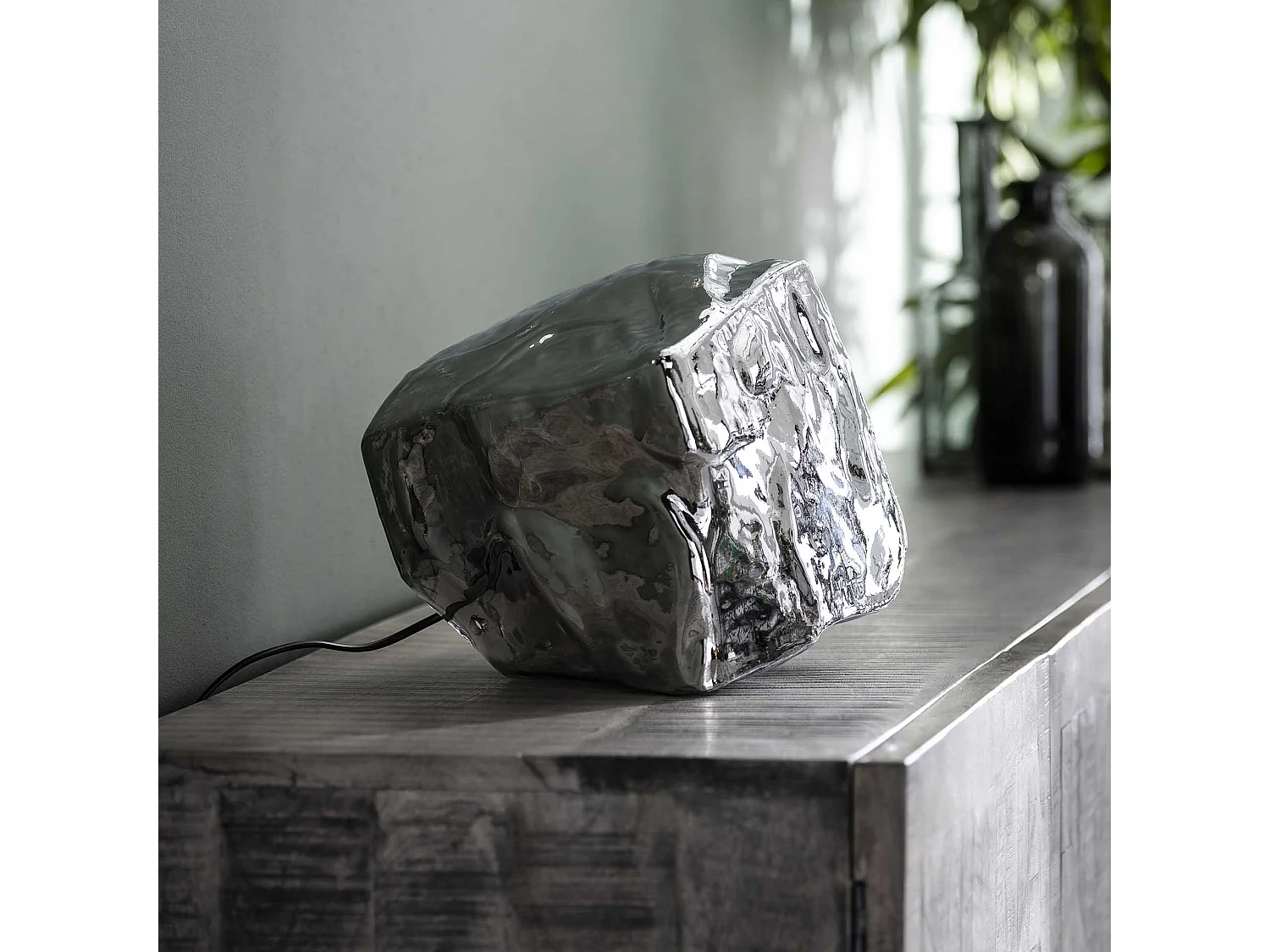 Lampe de table Rock Chromée - Industrielle - Lampe en Rock