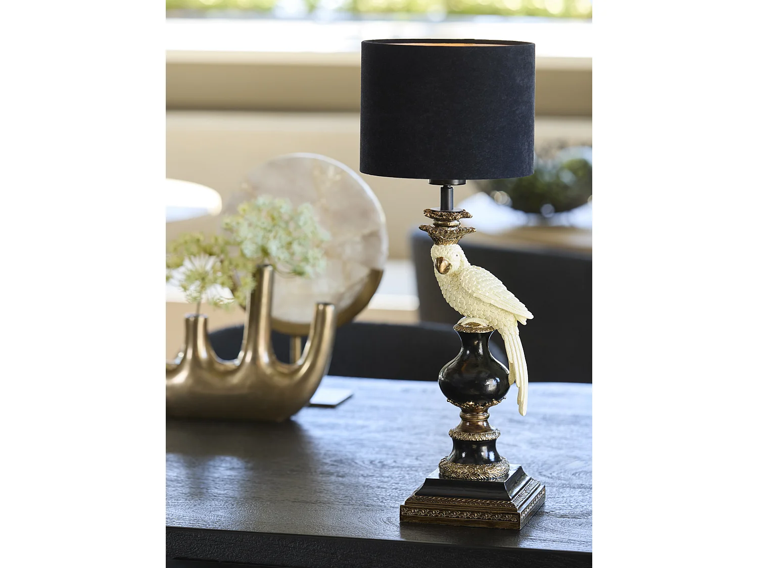 Pied de lampe NYASA - 14,5x14,5x46,5 - Noir