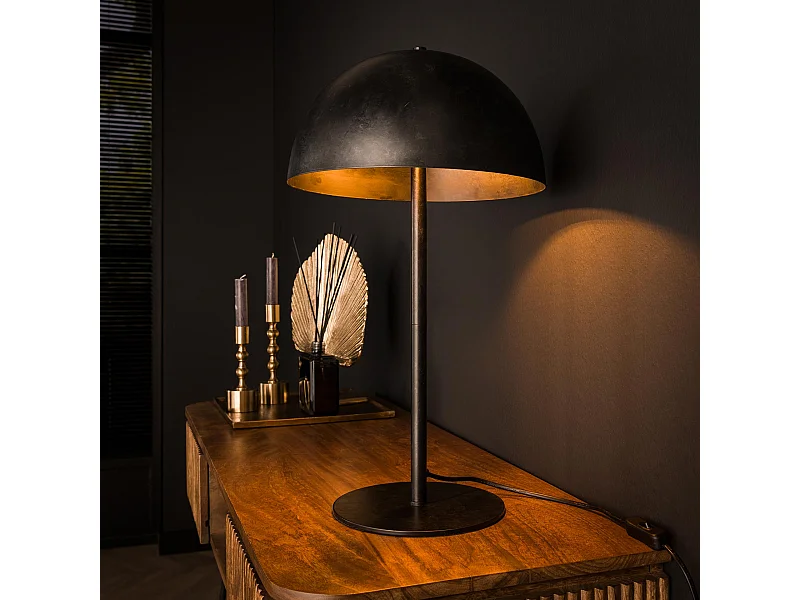 Lámpara de mesa 2L Shield Metal - Gris oscuro